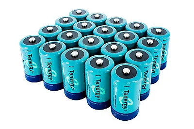 Tenergy 20PCS 10000mAh D Size High Capacity NiMH Rechargeable Batteries Cells D • $174.49
