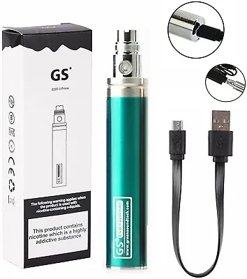 Green GS EGO II PRIME 2200mAh E-cigarette Rechargable Battery MICRO USB • £10.99