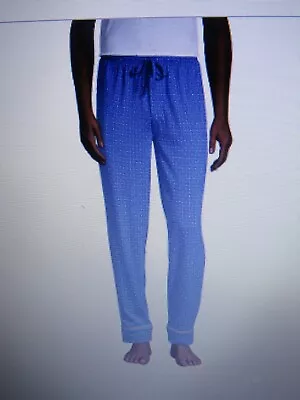 NWT Lands End Circle Geometric PJ Pajama Lounge Mens Loose Blue Pants L 36 38 • $39.95