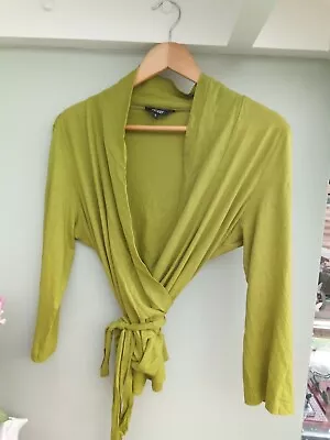 £9.99 • Buy Hobbs 100% Cotton Wrap Cardigan L Green