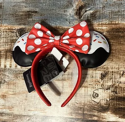 NEW DISNEY Loungefly MINNIE MOUSE Sprinkles Cupcake Headband EARS NWT • $52