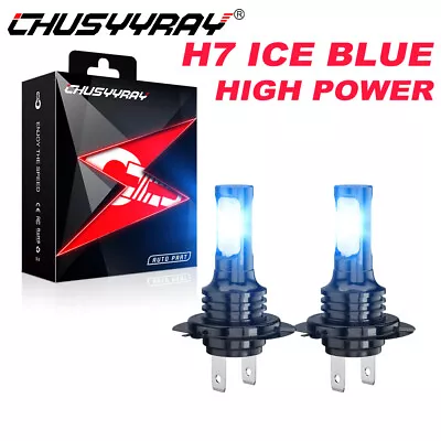 For Kawasaki Ninja 300 650 ZX6R ICE Blue H7 Motorcycle LED Headlight Bulbs 8000K • $13.01