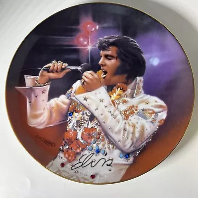 Elvis Presley Collector's Plate  The King  Remembering  By Bradford Exchange • $34