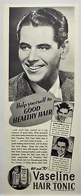 1937 Vaseline Hair Tonic Vintage Print Ad Poster Man Cave Art Deco 30's • $10.88