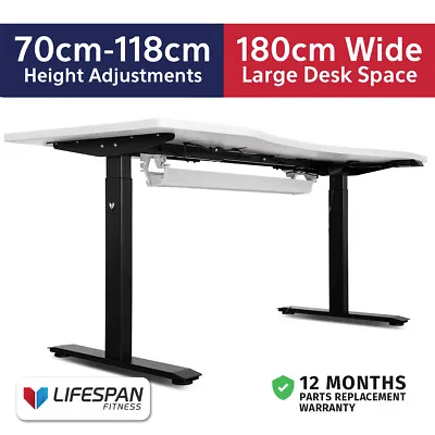 $829 • Buy NEW Lifespan Fitness ErgoDesk Automatic Standing Desk 1800mm (White) + Cable Man
