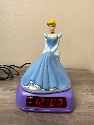 $29.99 • Buy Vintage Disney Princess Cinderella Night Light Alarm Clock Model 94522 Tested