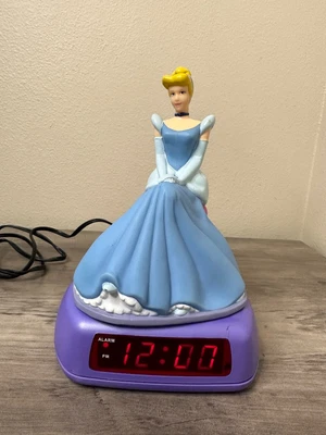 Vintage Disney Princess Cinderella Night Light Alarm Clock Model 94522 Tested • $29.99