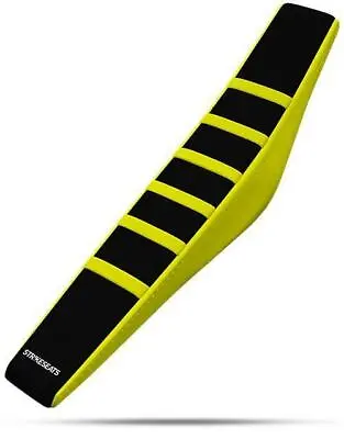 $99.95 • Buy For Suzuki DR650 2000 Strike Gripper Ribbed Seat Cover Yellow-Black-Yellow