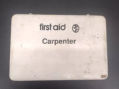 VTG Carpenter First Aid Kit Metal Box Heavy Sealed Bandage Compress Sling Gauze • $35.99