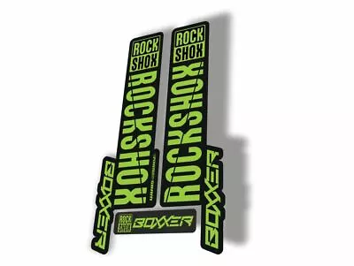 Rock Shox BOXXER 2019 Mountain Bike Cycling Decal Kit Sticker Adhesive Green • $19.99