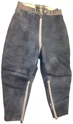 Original C.WW2 German Luftwaffe Blue/Gey Suede Cold Weather Flying Trousers. • $750