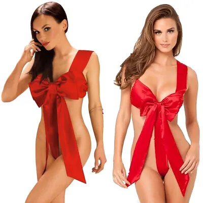 Naughty Knot Lingerie Sexy Underwear Body Bow Ladies Bedroom Outfit Valentines • £5.85