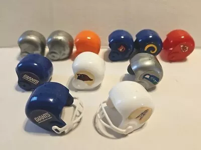  Vintage Lot Of 11 NFL Mini Gumball Vending Machine Football Helmets Plastic Toy • $10.39