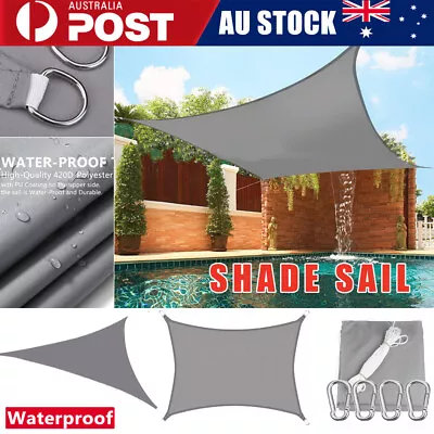 Extra Heavy Duty Sun Shade Sail Outdoor Waterproof Canopy Awning Shade Cloth AU • $19.84