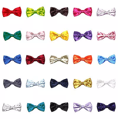 Boys Satin Bow Tie Kids Clip On Smart Suit Page Boy Wedding - Choose Colour • £4.99