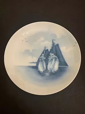 Antique Rosenthal Bavaria Old Dutch Woman Sailboat Seascape Porcelain Plate • $35.99