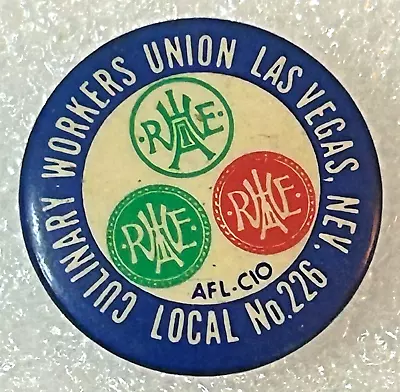 Vintage Culinary Workers Union Las Vegas Nevada Local 226 Pin Pinback Button • $10