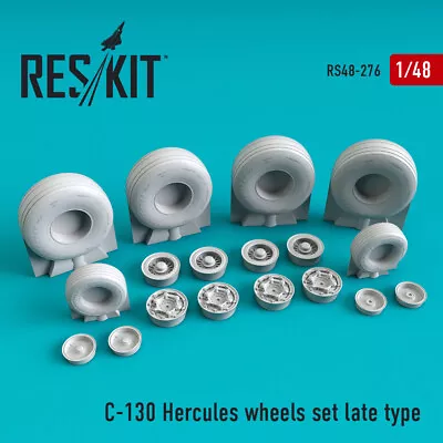 C-130 Hercules Wheels Set Late Type (Resin Upgrade Set) 1/48 ResKit RS48-0276 • $21