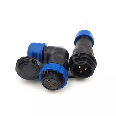 SD20 3Pin Docking Waterproof Power Plug Socket IP67LED Light Cable Connector • $4.91