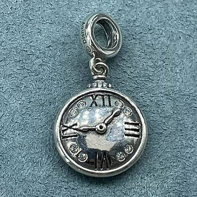 Chamilia Charm Disney Alice In Wonderland I'm Late Watch Dangle Sterling Silver • £20