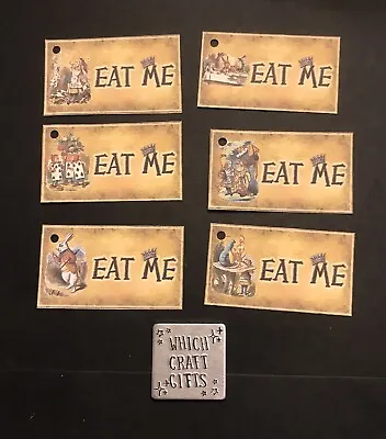 6 Eat Me Tags - Mad Hatters Tea Party Wedding/birthday Decorations • $3.72