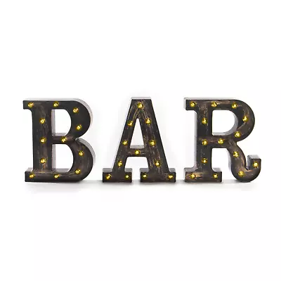 Vintage BAR Light Up Sign Suitable For Home Bar And Pub Lighted Letters Pukkr • £17.99