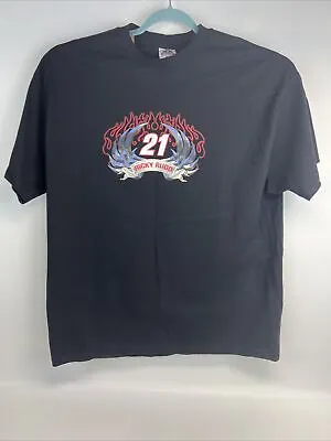 NASCAR Ricky Rudd 21 Wood Brothers Racing Motorcraft T-Shirt Mens Size XXL • $29.95