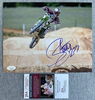 MOTOCROSS RACING JAMES BUBBA STEWART AUTOGRAPH 8x10 PHOTO YAMAHA JSA AS93016 • $79.95