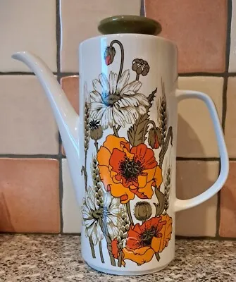 Vintage JG Meakin Coffee Pot Poppy Design • £9.99
