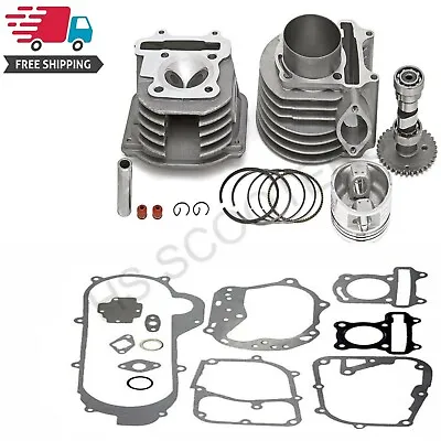Cylinder And Head 61mm Alloy Big Bore Kit GY6 150cc Scooters Mopeds Performance • $199
