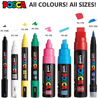 Uni Posca Paint Marker Art Pens - Waterproof Paint Pens - All Sizes & Colours • £3.99