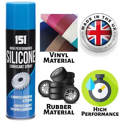 £4.99 • Buy High Performance Silicone Lubricant Spray Eliminates Squeaking Sticking 200ml