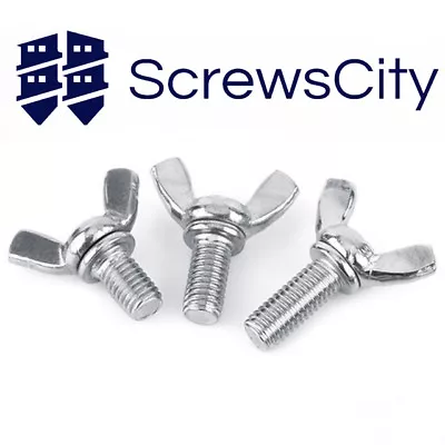 £22.30 • Buy Butterfly Wing Screws AN 265 Thumb Screws M4 M5 M6 M8 M10 M12 Wing Bolts Zinc