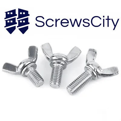 Butterfly Wing Screws AN 265 Thumb Screws M4 M5 M6 M8 M10 M12 Wing Bolts Zinc • £3.05