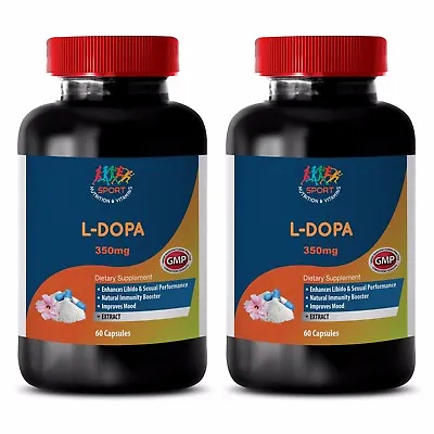 Dopamine Capsules - DOPA MUCUNA EXTRACT 350MG - Mood Support Pills - 2 Bottles • $39.46