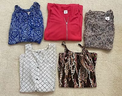 Lot Of 5 Cabi Women's Blouse Tops Shirts Hoodie - Size Medium • $49
