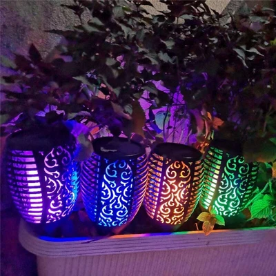£8.59 • Buy 33 LED Flame Solar Torch Light Waterproof Flickering Dancing Path Garden Lamp UK