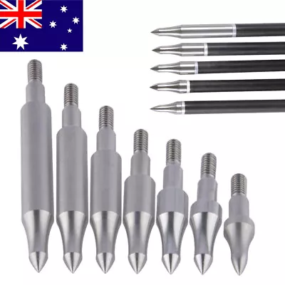 12PK 75-300gr Archery Field Points Steel Arrow Tips Target Arrowhead Practice • $15.97