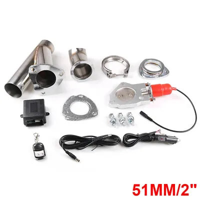 2 Inch Car Stainless Steel Electric Exhaust Cutout Valve Kit With Remote Control • $188.74
