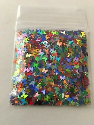 Solvent Resistant BUTTERFLY Shape Glitter (Mixed) Nail Art Face Crafts-1tsp-US • $2.49