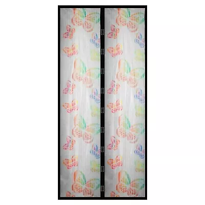 Magic Screen Hands Free Magnetic Door Heavy Duty Mesh Colorful Butterfly Design • $16.95