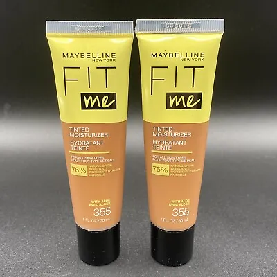 Lot Of 2 Maybelline Fit Me Tinted Moisturizer For All Skin Types 1oz Each 355 • $9.99