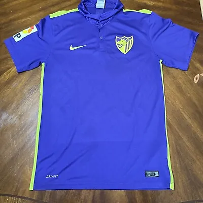 Malaga Spain Away Football Shirt 2015/2016 Soocer Jersey Camiseta Mens S Nike • $49.95