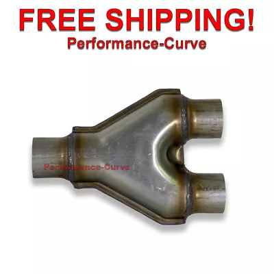 2  / 2  Y Pipe Universal Custom Exhaust Stainless Steel SY200 • $32.95