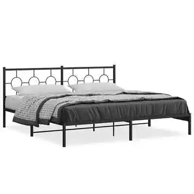 Metal Bed Frame With Headboard And Footboard Bedroom Bed Base Bedstead VidaXL • £61.99