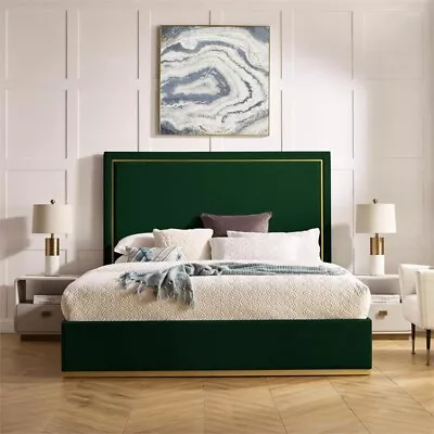 £849.99 • Buy Vienna Upholstered Luxury Bed Frame Velvet Gold Mirror Double Kingsize Superking