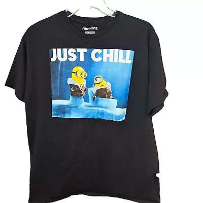 Minions Despicable Me Just Chill Men's Shirt Size L • $6.99