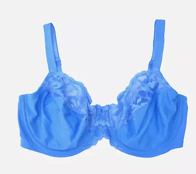 M & S Underwired Minimiser Bra 32dd Wild Blooms Fresh Blue Marks Spencer • £9.99