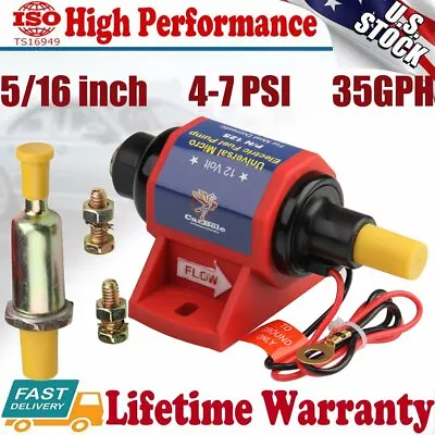 $23.90 • Buy 12S 4-7PSI Universal Electric Fuel Pump Carburetor 12V Low Pressure Gas Gasoline