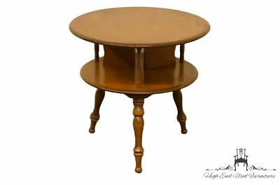 BAUMRITTER / ETHAN ALLEN Colonial Style 28  Accent Drum Table 1542 • $158.39